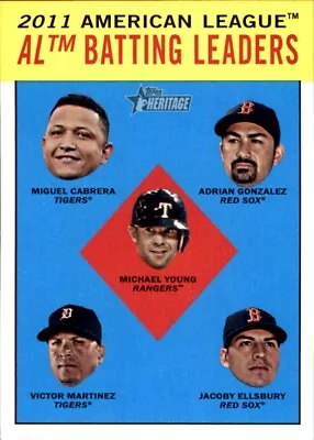 2012 Topps Heritage #2 Miguel Cabrera Adrian Gonzalez Michael Young Victor • $1.89