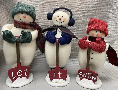 Midwest Of Cannon Falls Trio Of Snowmen LET IT SNOW • $42.50