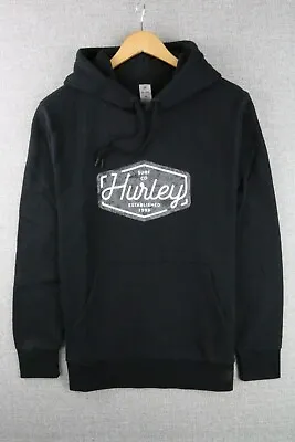 Hurley Hoodie Mens Classic Graphic Long Sleeve Fleece Sweatshirt Black Sz M NWT • $17.95