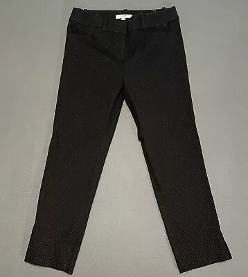 LOFT Womens Marisa Dress Pants Size 4 Black Polka Dot Trousers Career Work • $17.99