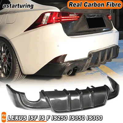 For LEXUS ISF IS F IS250 IS350 IS300 13-16 REAL Carbon Rear Bumper Diffuser Lip  • $835.99