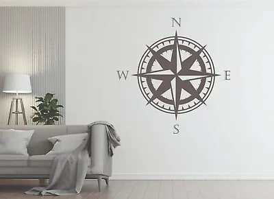 Vinyl Decal Compass Transfer Sticker For Walls Vehicle Trailer Premium Vinyl • $7.99