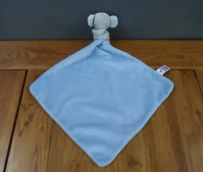 Sainsburys Tu Grey Elephant Baby Comforter With Blue Blankie • £5