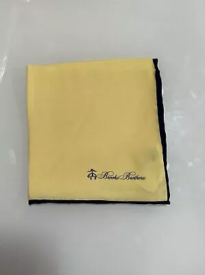 Brooks Brothers Yellow Pocket Square/Handkerchief/Hanky Silk New MSRP $29.50 • $12.99