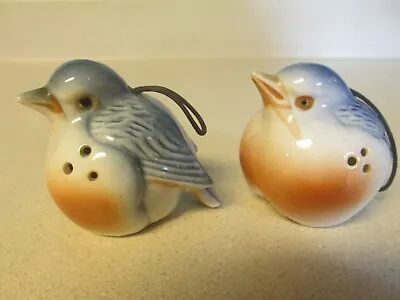 Vintage Ceramic Bluebird Salt & Pepper Shakers Scent Holders! • $2.95