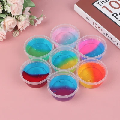 $5.82 • Buy 60ML Slime Funny Novelty Kids Toy Colorful Clear Crystal Stress Relieve Kids  M1