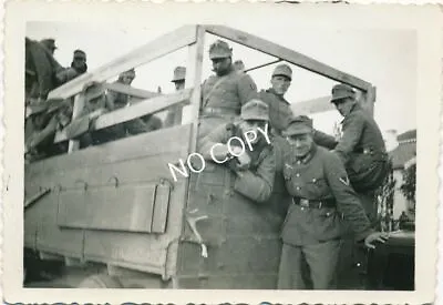 Photo WW II Mountain Pioneer Battalion 82 Troop Transport Truck Wehrmacht F1.83 • £35.78