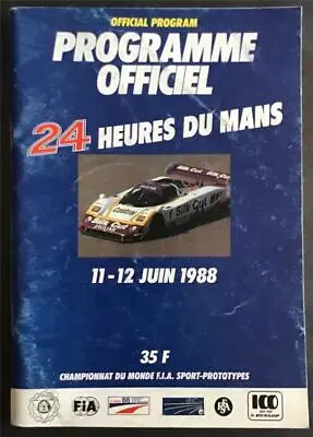 LE MANS 24 HOUR ENDURANCE CAR RACE June 1988 Official Programme • £19.99