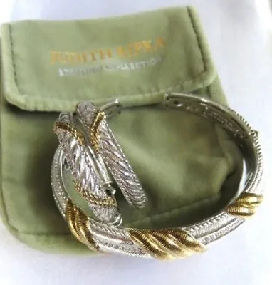 ~judith Ripka Sterling Silver Cz Diamonique Clad Cuff Bracelet & Hoop Earrings~ • $149.95