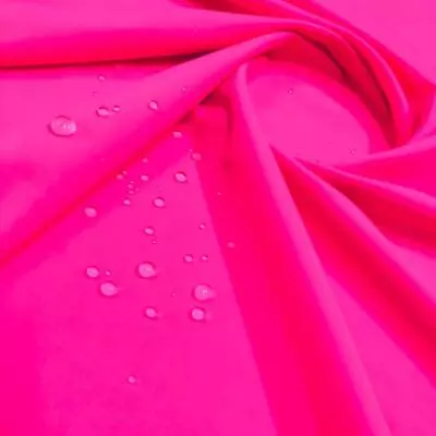 Premium Neon Hot Pink Solid Colors Nylon Fabric Spandex 4-Way Stretch By Yard • $8.99