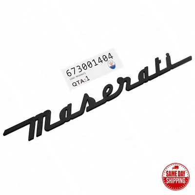 For Maserati Gloss Black Trunk Letter Nameplate 3D Logo Emblem Badges Sport OEM • $43.99