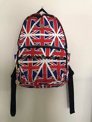 LeSportsac  X Joyrich L.A. Backpack Bag Union Jack Flag Brittish • £47.29