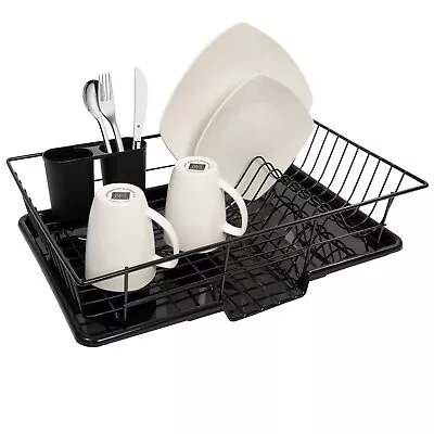 Sweet Home Collection 3-Piece Kitchen Sink Dish Drainer Set - Assorted Colors • $23.39