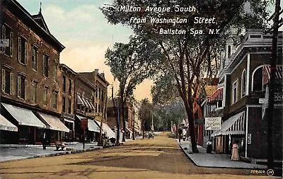 Milton Avenue South Postcard Kodak Store Sign Ballston Spa 1910c Postcard • $7.95