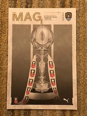 Notts County V Wrexham - 2021/22 - FA Trophy Quarter Final - Match Day Programme • £0.99