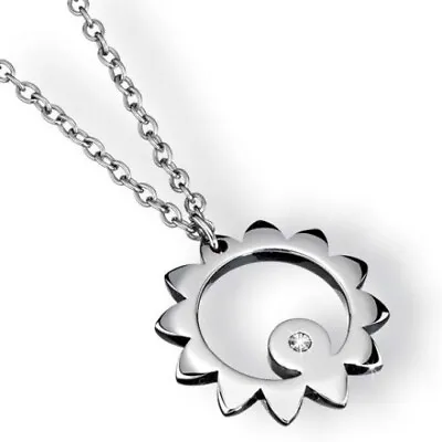 Morellato Cult 8539 Sun Pendant Steel With Natural Diamond Chain Size Is 50mm • $25