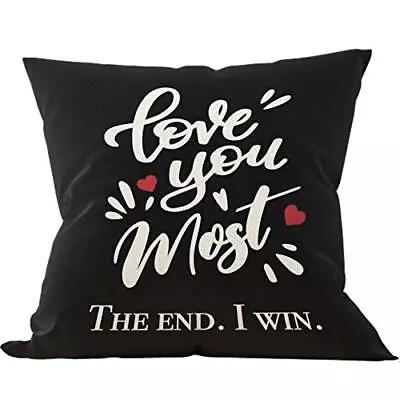 I Love You More The End I Win Pillow Covers 18x18 - I Love You Gifts For Her ... • $21.07