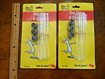 Wild Goose # 16095 6  Test Tubes & Stoppers 2 Pkgs Of 3 Each (new In Package) • $9.98