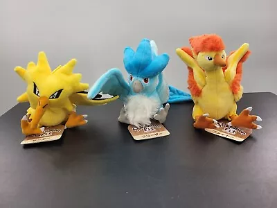 Japan Pokemon Center Articuno Zapdos Moltres Fit Plush Lot Sitting Cuties Kanto • $69.99