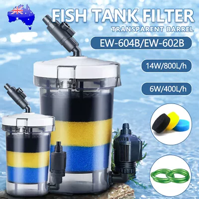 $42.99 • Buy Aquarium External Canister Filter Aqua Fish Water Tank Sponge Pond 400/800L/H AU