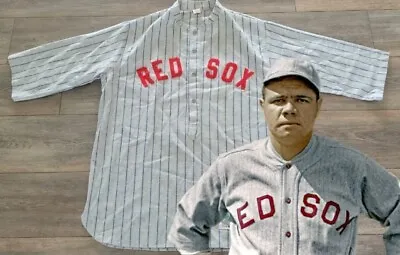 Wow!!! Vintage Authentic Babe Ruth Boston Red Sox Jersey Mitchell Ness 44 Large • $599.99