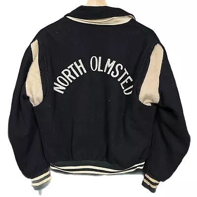 Vintage 1958 Varsity High School North Olmsted Two Tone Jacket Favorite Knitting • $99.99