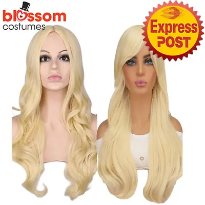 N1215 Deluxe Barbie Long Blonde Curl Costume Cosplay Party Wig Hair Celebrity • $19.95