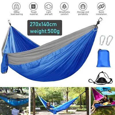 $1.04 • Buy Portable Double 2 Person Nylon Parachute Outdoor Camping Hammock Hanging Swing