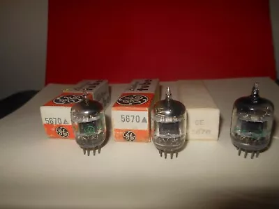 $15 • Buy Trio Black Plate Triple Mica GE 5670  Audio Vacuum Tubes