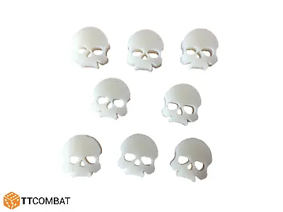 £2 • Buy TTCombat Wargames Great For 40k Bone Wound Markers - White Acrylic Skulls X 8