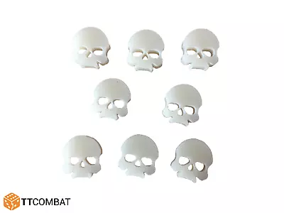 £2 • Buy TTCombat Wargames Great For 40k Bone Wound Markers - White Acrylic Skulls X 8