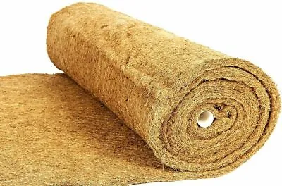 £0.99 • Buy COIR NATURAL THICK COCO 100CM  Hanging Basket Liner 1/2M 1M 5M  ROLL TERANIUM .*
