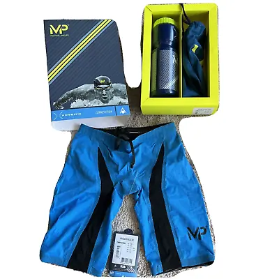 Xpresso Michael Phelps Competition Jammers Swim Suit Blue/Blk Men's 30 NIB FINA • $57.95