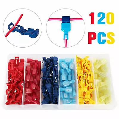 120pcs Terminals Connectors Quick Splice Scotch Lock Wire T Tap Cable • $14.99