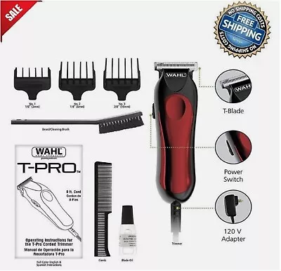 Wahl Hair Clippers Beard Mustache Professional Trimmer Barber Shaver T-Pro Liner • $21.99