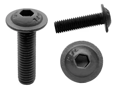 Black Zinc Flake 10.9 Flanged Button Head Screws Allen Socket Bolts Screws • £64.99