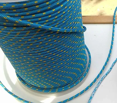 $26.95 • Buy 6mm X 10m BLUE DOUBLE BRAID ROPE WITH DYNEEMA SPECTRA CORE YACHT MARINE 1800kg
