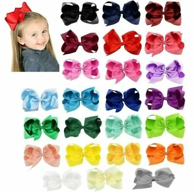 Girls Bow Tie Colors Hairpin Headwear Bowknot Hair Clip Barrette Accessories • $0.99