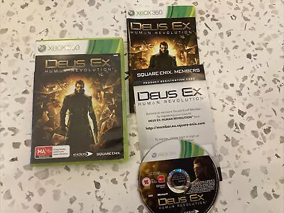 Deus Ex Human Revolution (XBOX 360 Game) Complete With Manual • $9.95