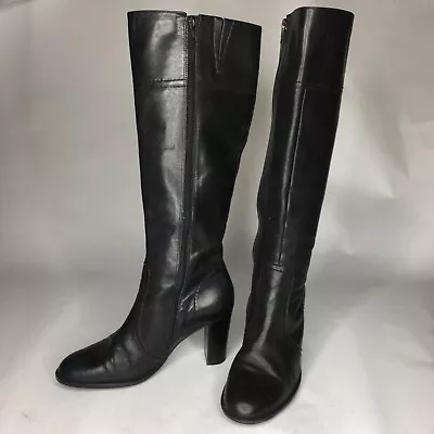 Amanda Smith Black Leather Boots Zipper 7 1/2 • $65