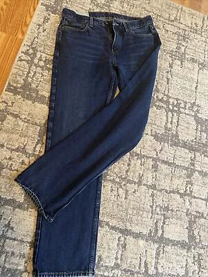 Mens Hollister Jeans 32/32 Dark Wash Straight Relaxed Fit Gorgeous Excellent!!! • $7.99