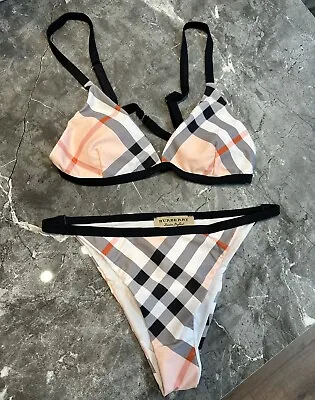 Burberry  Trim Two Piece Bikini Swimsuit Women's Size Medium • $210