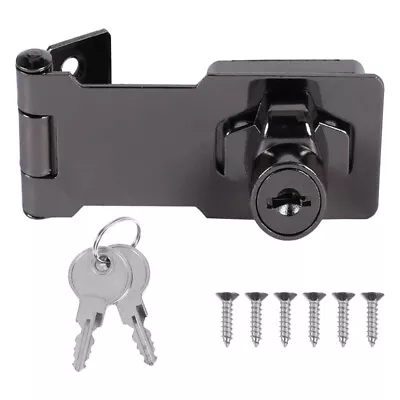 Locking Hasp And Staple With Keys Padlock Garage Lock Cupboard Shed EY • $9.19