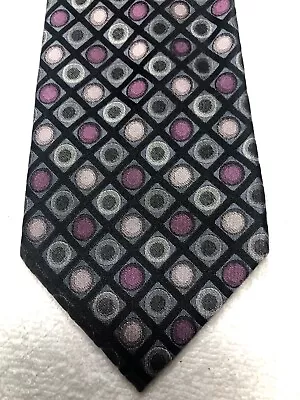 Van Heusen Mens Tie Black With Gray And Purple 3.75 X 59 Nwot • $16.33