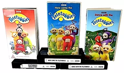 3 X VHS PAL Videos Here Comes The Teletubbies Dance With The  Nursery Rhymes • $31.99