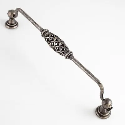 Pewter DROP Handle Kitchen Cupboard Oval Cage Pull Handle 220mm Antique Effect • £2.75