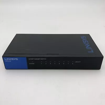 Linksys LGS108 8-Port Gigabit Ethernet Network Switch POWER TESTED READ • $18.99