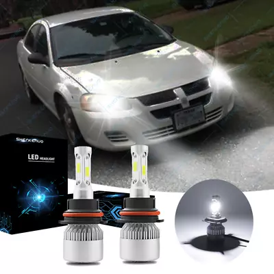 For Dodge Stratus 1995-2006 LED Headlight Kit 9007 HB5 6000K White Hi/Low Bulbs • $17.81