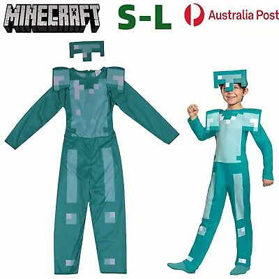 Minecraft Diamond Armor Cosplay Costume Jumpsuit Game Kids Outfits Party Gifts • $21.74