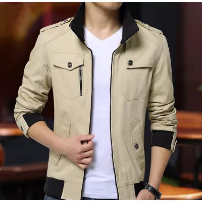 Men's Jacket Slim Casual Coat Short Cardigan Fashion Korean Outwear Work Coat • $37